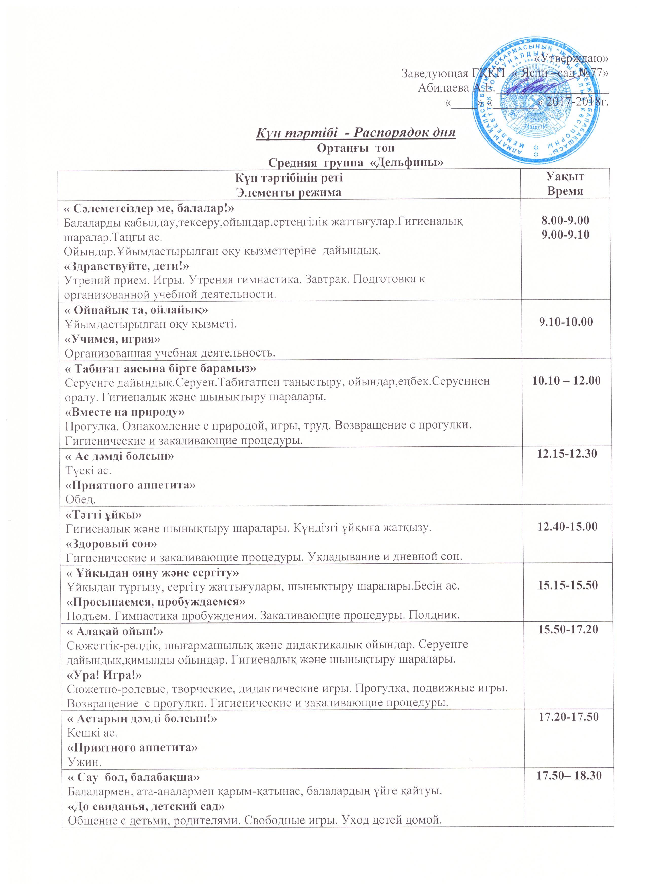 Режим дня