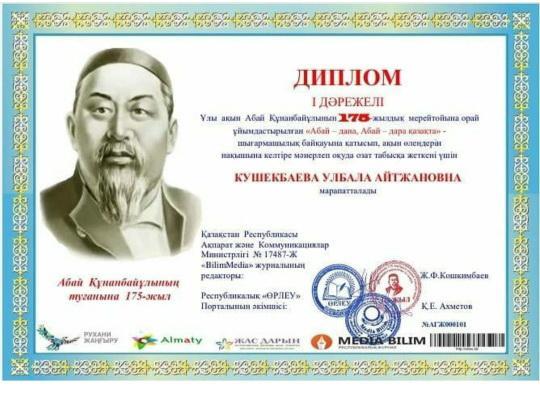Абай Құнанбаевтың 175 -жылдық мерей тойы